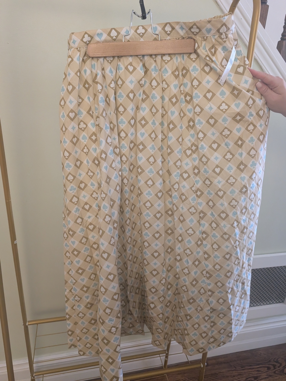 Women’s Beige Patterned Maxi Skirt BNWT - Maeve/Anthro